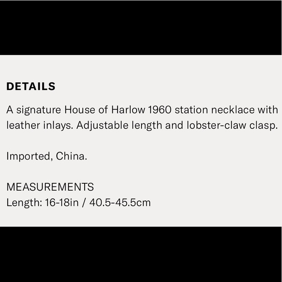 House of Harlow 1960 leather station necklace - Picture 6 of 8
